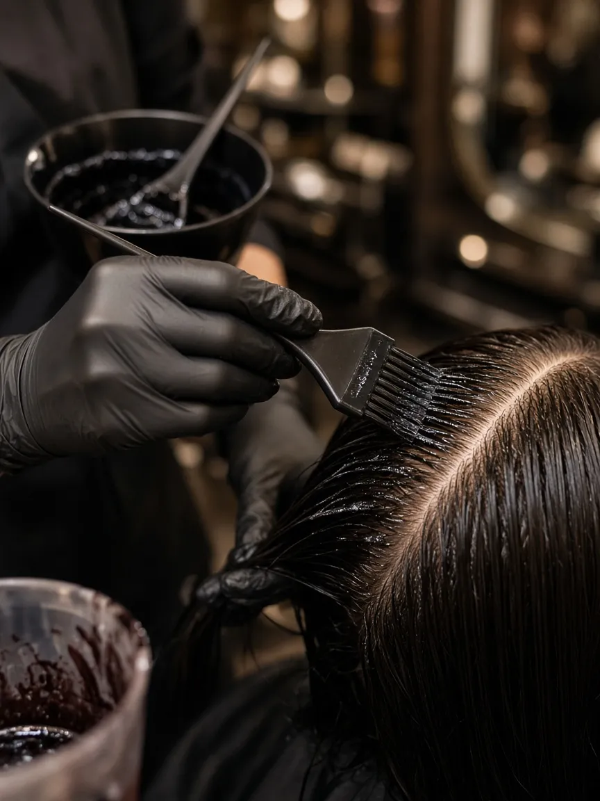 Proceso de coloración profesional para cabello