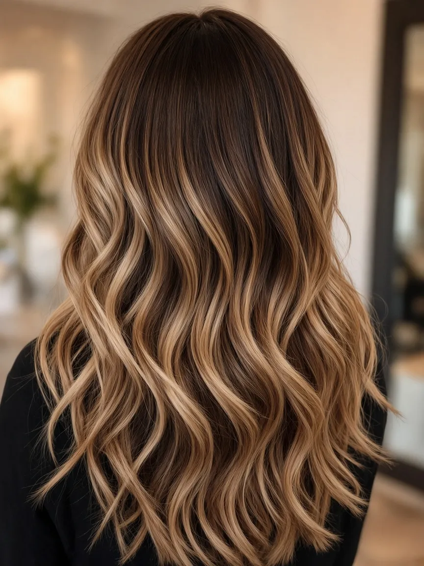 Resultado de mechas balayage con dimensión natural